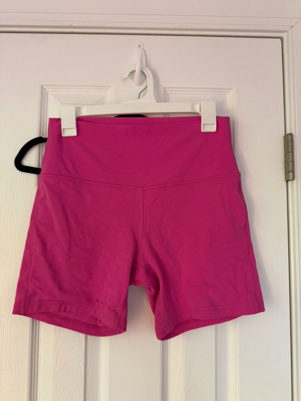 Lululemon Align High Rise Sonic Pink Biker Shorts Size 10 Square Dot